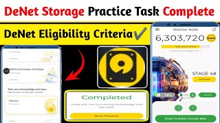 💯DeNet Storage Practice Task In Watcher Node | DeNet Storage Eligibility Criteria| DeNet New Updates