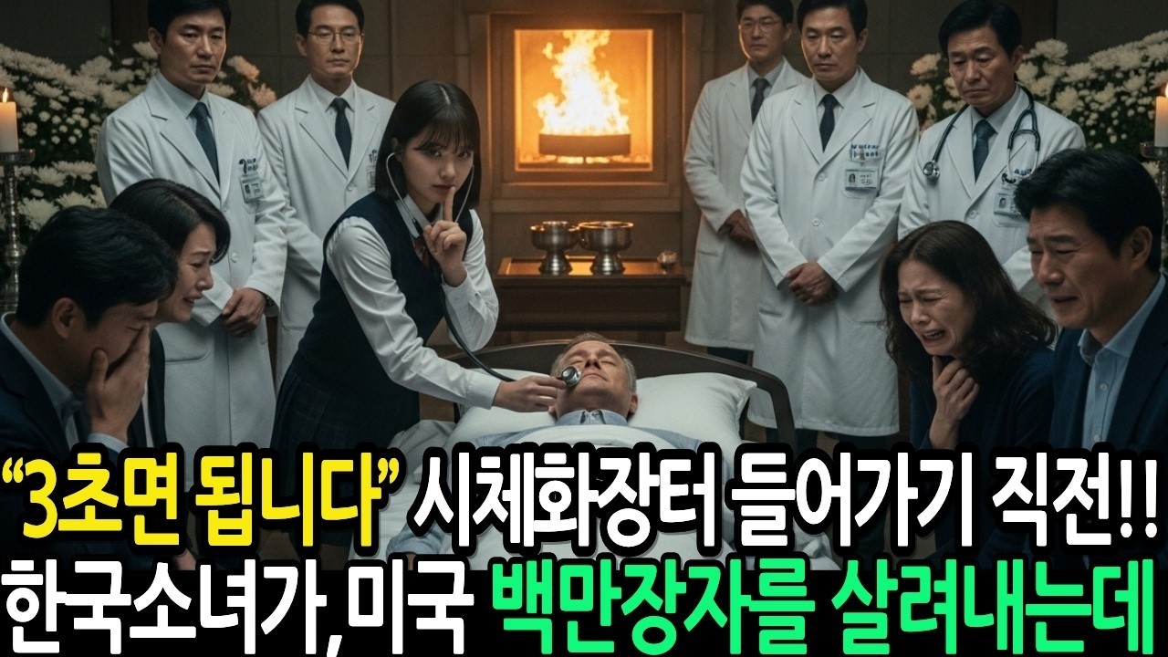 초면 됩니다” 시체화장터 들어가기 직전!!한국소녀가,미국 백만장자를 살려내는데