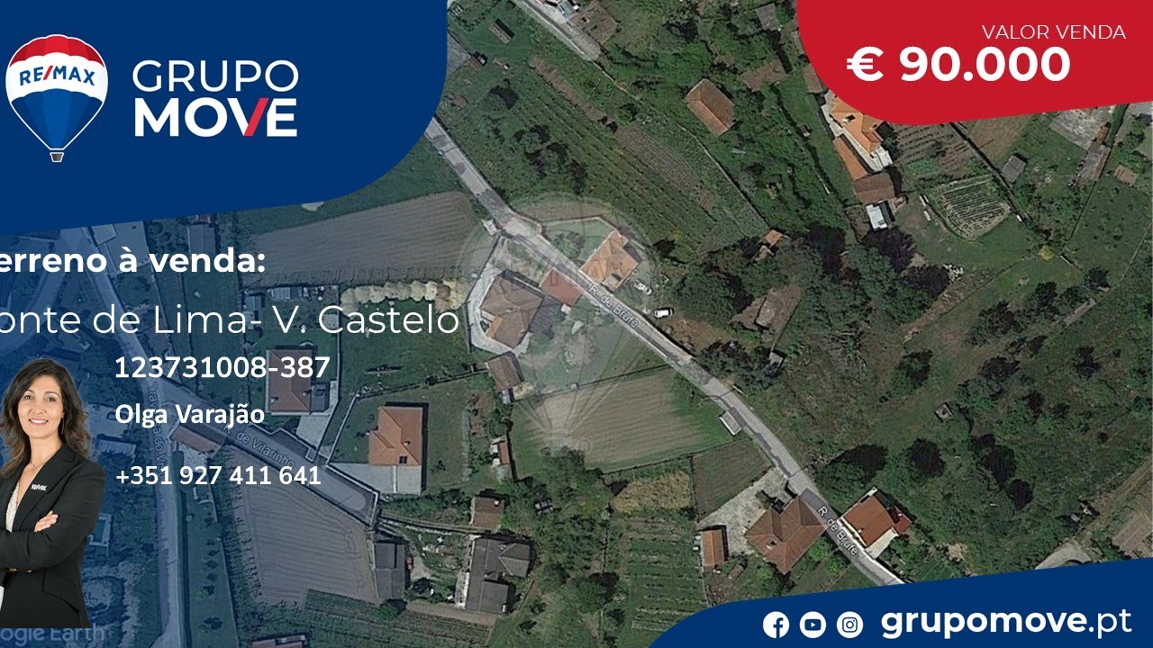 Terreno à venda em Ponte de Lima, Portugal. 90.000€#remaxmove #créditohabitação #minho