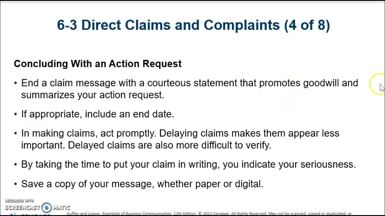 Direct Claims and Complaints YouTube