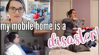 GET IT ALL DONE WITH ME IN THE DOUBLE WIDE | my mobile home is a disaster so let’s TACKLE THIS THING