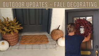 OUTDOOR REFRESH + DECORATING FOR FALL | ADDING WARMTH TO MY HOME EXTERIOR