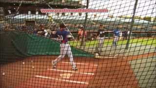 Mike Olt Slow Motion Baseball Swing - Hitting Mechanics Texas Rangers Top Prospect MLB