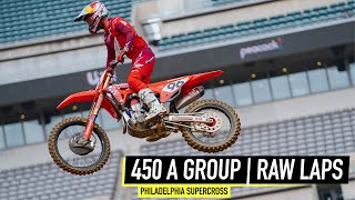 Raw Qualifying Laps Of The 450 Class | 2024 Philadelphia Supercross