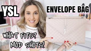 YSL LARGE ENVELOPE BAG - WHAT FITS AND MOD SHOTS