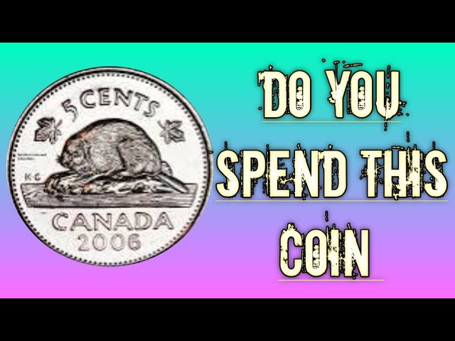 2006 Canada 5 Cents – Nickel Coin Featuring the Beaver Design