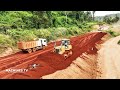 Incredible Mastering Process Bulldozer Paving Top Soil Road Construction, Methods for Smooth