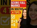 How to Score Full Marks in Maths ✨ | 4 Secret Tips | #study #cbseboardexamlatestupdate #class10