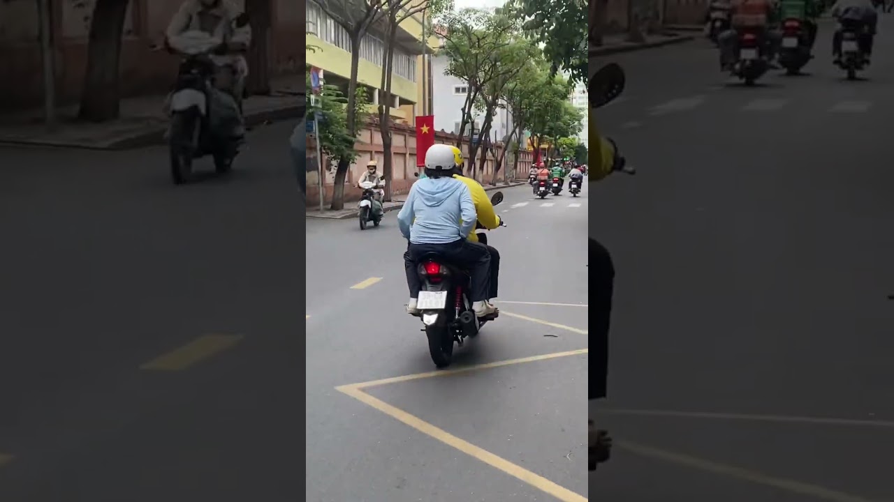 The beauty of Saigon lady on Saigon street 