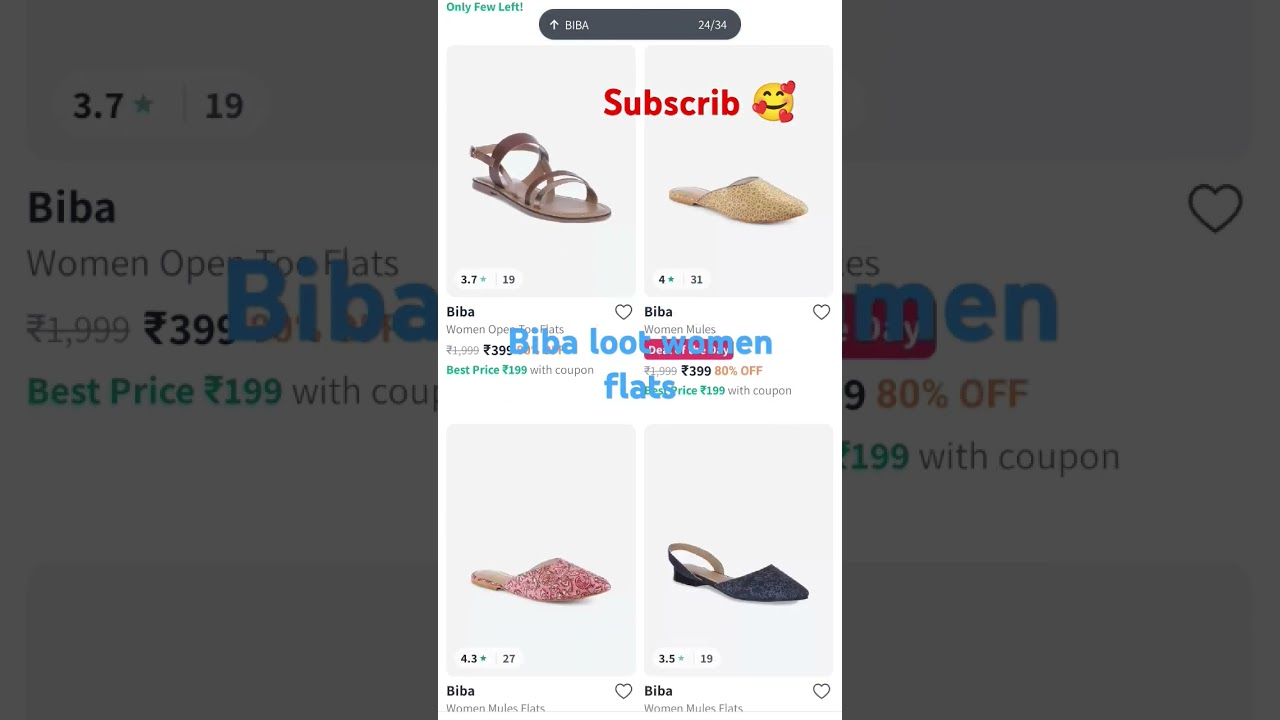 myntra :😅 biba women 😱flats start @ 259🥰 