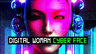 Digital Woman Cyber Face || VJ Loops Pack