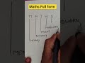 maths Full form#maths #easylearning #mathstricks #mathematics #education #@Digitalsarojmam