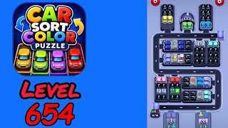 Car Sort Color Puzzle Level 654 Walkthrough