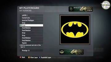 Batman Emblem/Logo : Call of Duty Black Ops (Emblem Editor Series) Episode 22