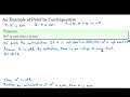 An Example of Proof by Contrapositive