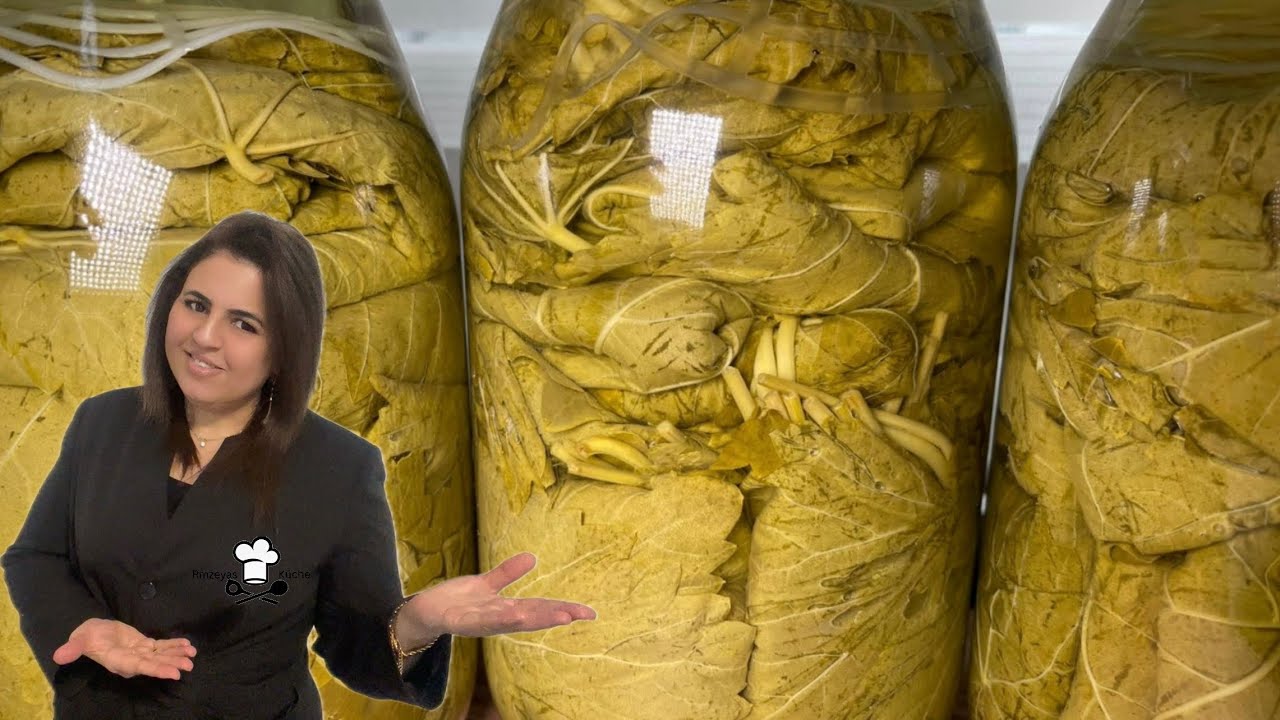 حفظ ورق العنب: طريقتان بالماء والملح وبدون ماء🥰