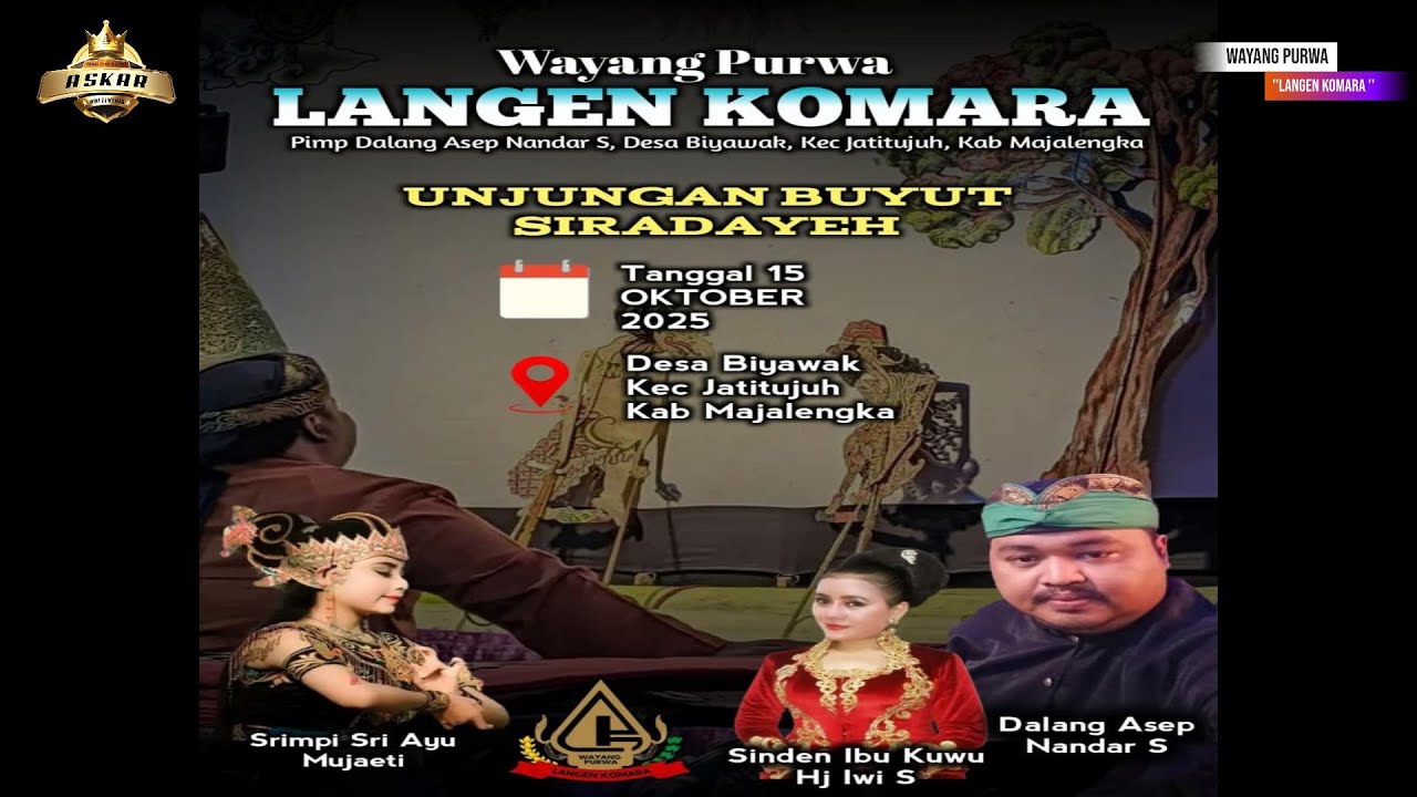 🔴 LIVE WAYANG PURWA LANGEN KOMARA BIAWAK JATITUJU MAJALENGKA 15 OKTOBER 2025