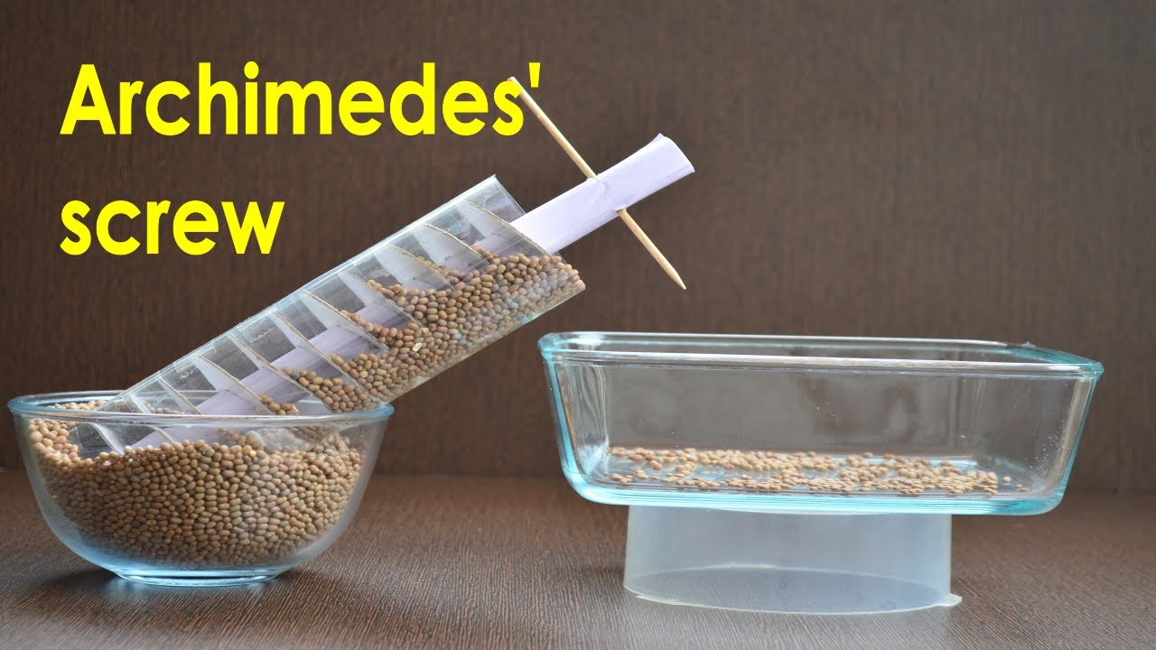 homemade archimedes water screw