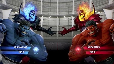 Blue Hulk and Dormammu vs Red Hulk and Dormammu - MARVEL VS. CAPCOM: INFINITE