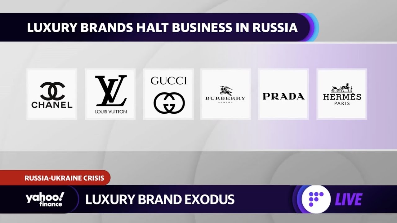 Burberry, Chanel, Louis Vuitton among luxury brands leaving Russia - YouTube