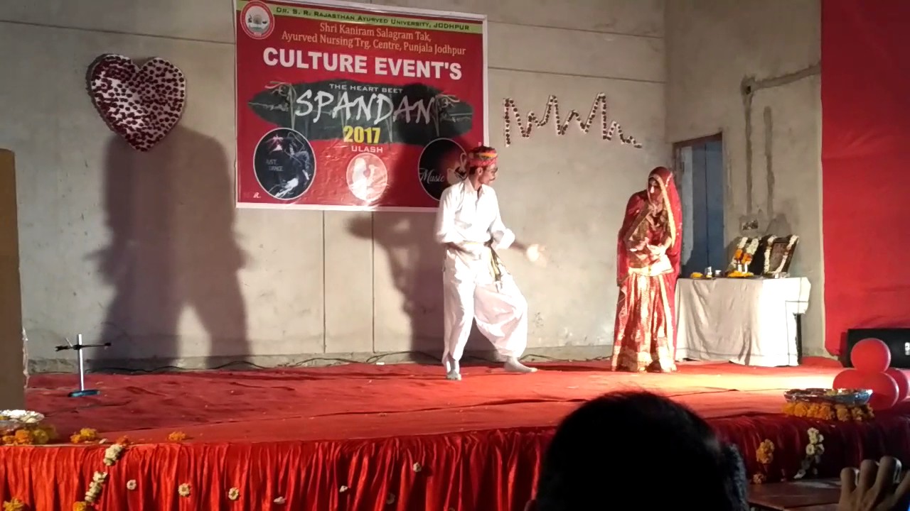 Culture events Spandan 2017 Ayurved college magra punjla Jodhpur