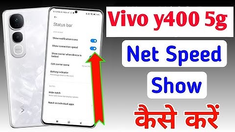 How to show net speed Vivo y400  5g/Vivo y400 pro 5g me data speed kaise dekhe/network speed setting