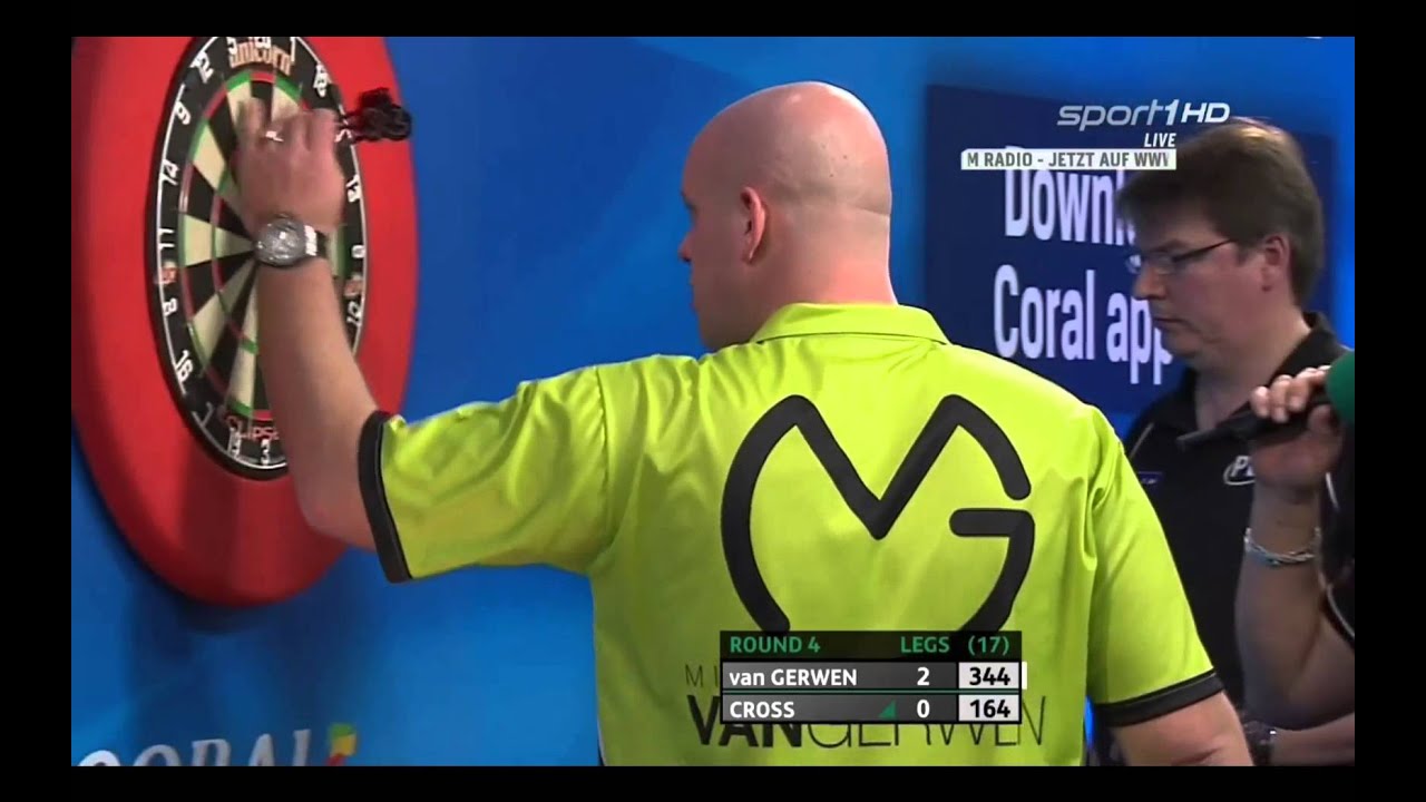 Darts UK Open (Runde 4) CROSS vs van GERWEN YouTube