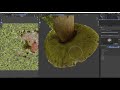 Cleaning up a 3D scanned mushroom in Blender 2.93.1