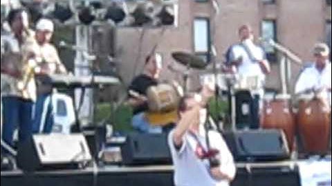 Dancing to Caribbean Sounds, Fabulous Feno with Bash huggers, fans, friends