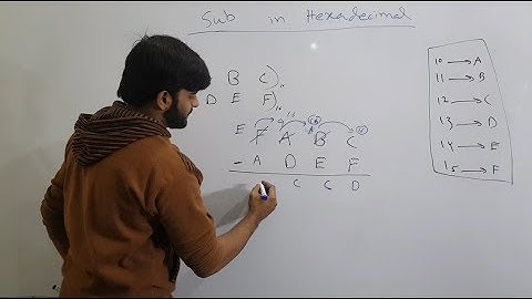 subtraction in hexadecimal with different example very easy very simple (Hindi/Urdu)
