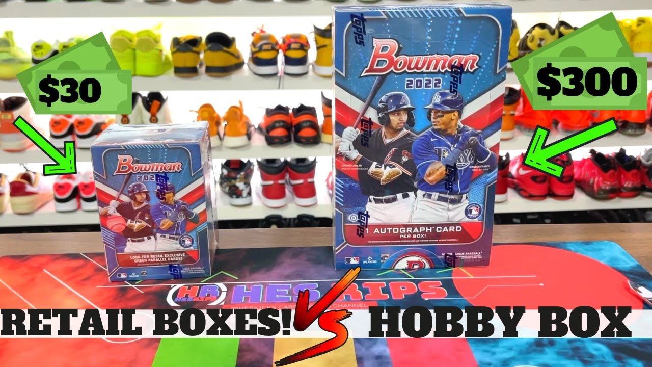 Retail vs Hobby! 300 Bowman Hobby Box vs 30 Blaster Box! YouTube