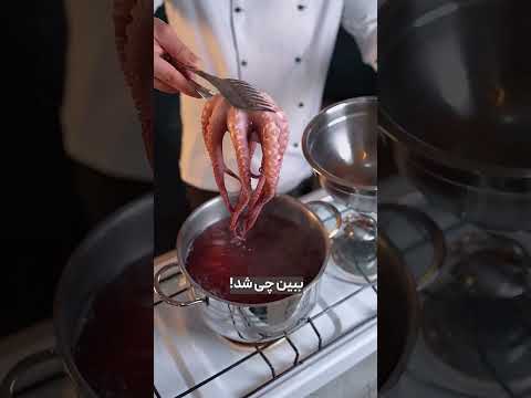 راز پخت خوشمزه ترین هشت پا آموزش حرفه ای با شف علی عابدین پور    