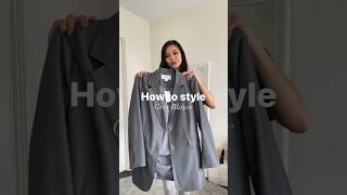 How to style a grey blazer ! #fashion #style #outfitideas #grwm
