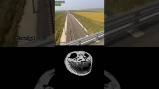 Fastest train Must watch | Troll face meme #short Resimi