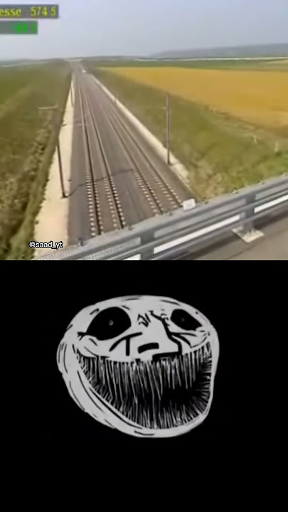 Fastest train Must watch | Troll face meme #short