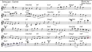 Clarinet jazz Improvisation lesson - Beginner Level - "Clarinet Spring" score