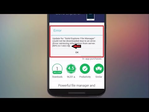 How to Fix Play Store Error Retrieving Information from Server [RPC;S-7; AEC-0] in Android