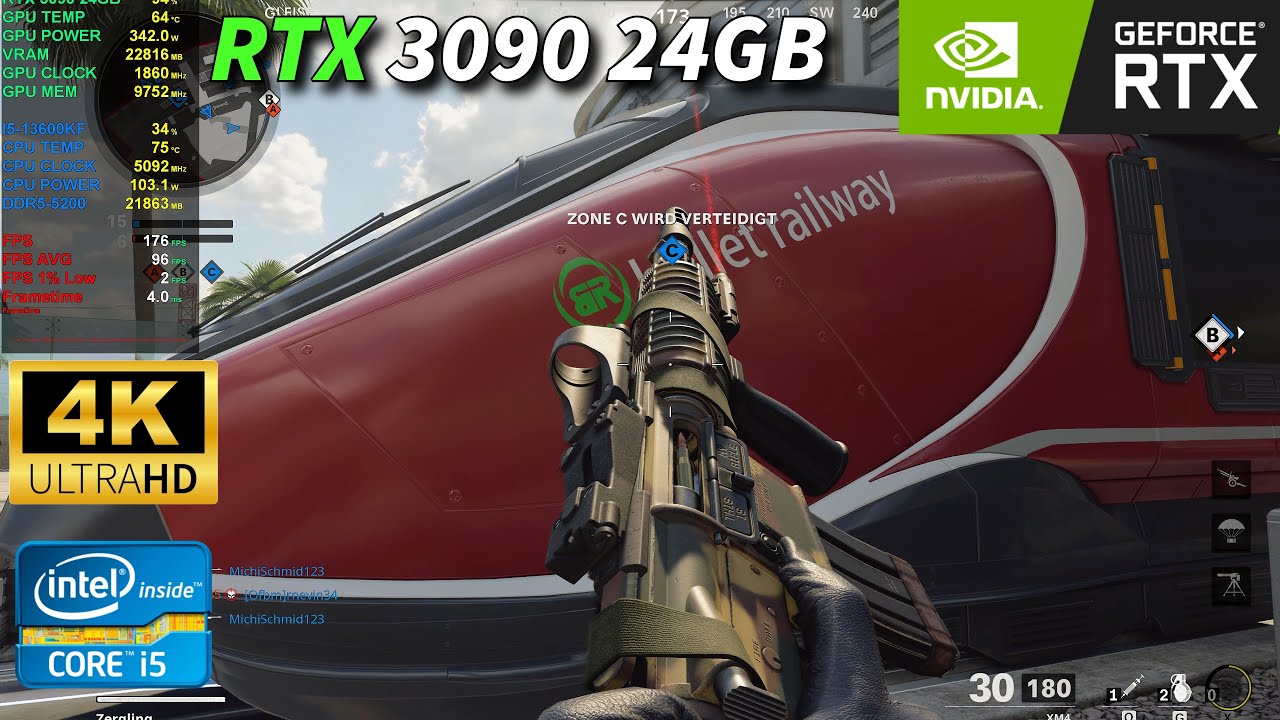 Call of Duty Black Ops Cold War | RTX 3090 | i5-13600KF | 4K | DLSS Quality | RTX OFF | Max Settings