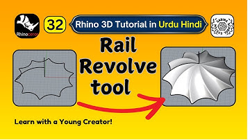 Rhino 3D: Mastering the Rail Revolve Tool - Urdu Tutorial
