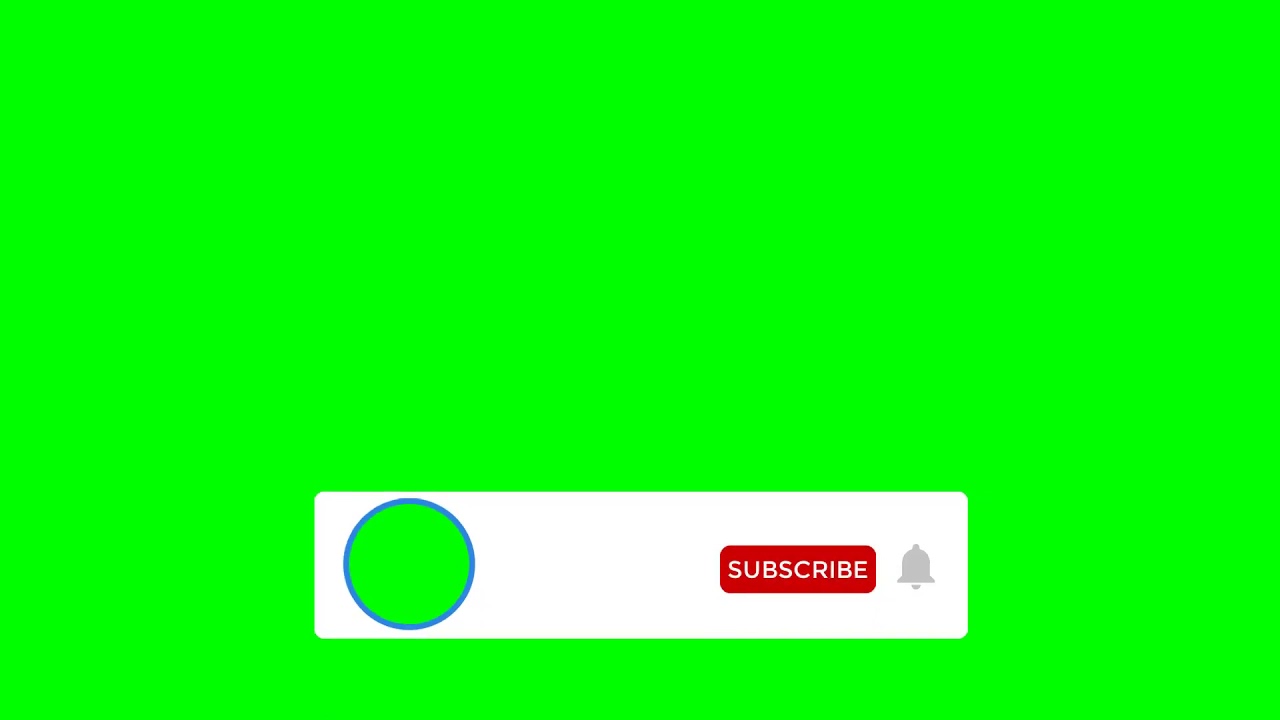 Green screen subscribe button - YouTube