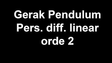 Gerak/getaran Pendulum dengan Matlab