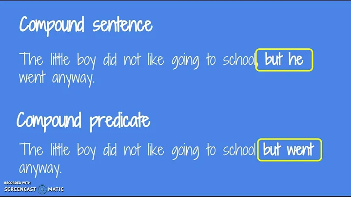 Compound sentences vs predicates