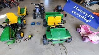 Super Easy DIY Power Wheels Battery Upgrade!  6-12-18-24v 1-battery solution! Works with any brand!