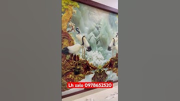 Hoàn thiện tranh dán tường 3D giả ngọc rất chân thực và sắc nét