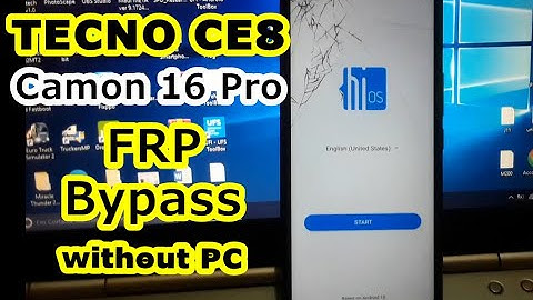 Tecno CE8 FRP Bypass | Android 10 | Camon 16 Pro