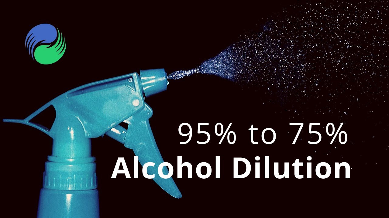 Easy way to prepare 75 alcohol disinfectant from 95 ethanol at home