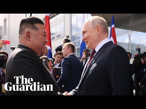 Vladimir Putin welcomes Kim Jong-un to the Vostochny cosmodome