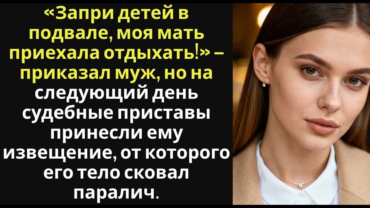 Моя мать приехала отдыхать, быстро запри детей в подвале! — сказал муж, а на следующий день