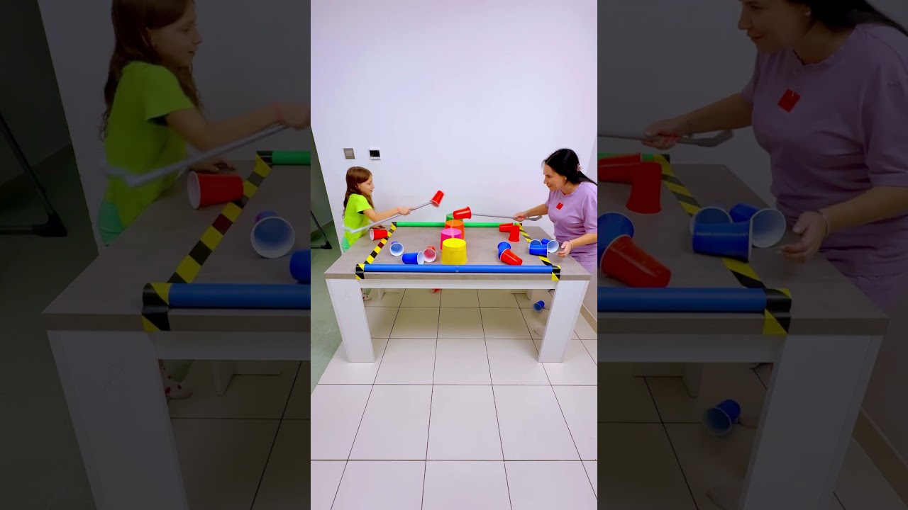 This Crazy Table Game Will Make You Laugh Who Wins #shorts Eva Alisa Family Shorts