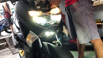 installed mini driving lights  nmax 155